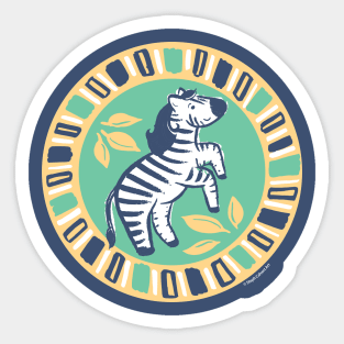 Zebra - Jungle Friends tribal inspired design for zebras lovers Sticker